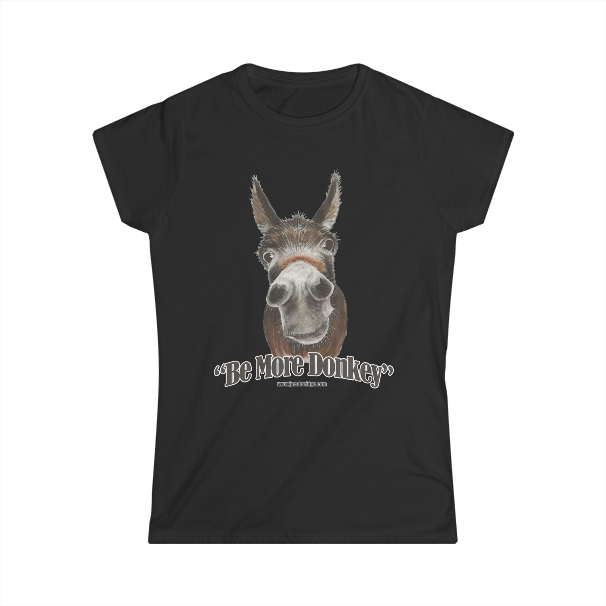 USA BE MORE DONKEY Women's Softstyle Tee