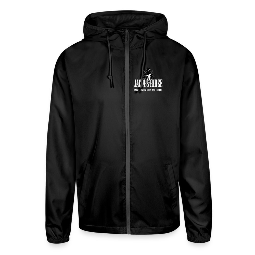 Unisex Lightweight Windbreaker Jacket - black