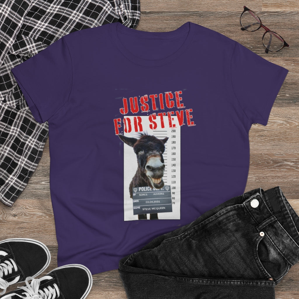 USA JUSTICE FOR STEVE Women's Heavy Cotton Tee