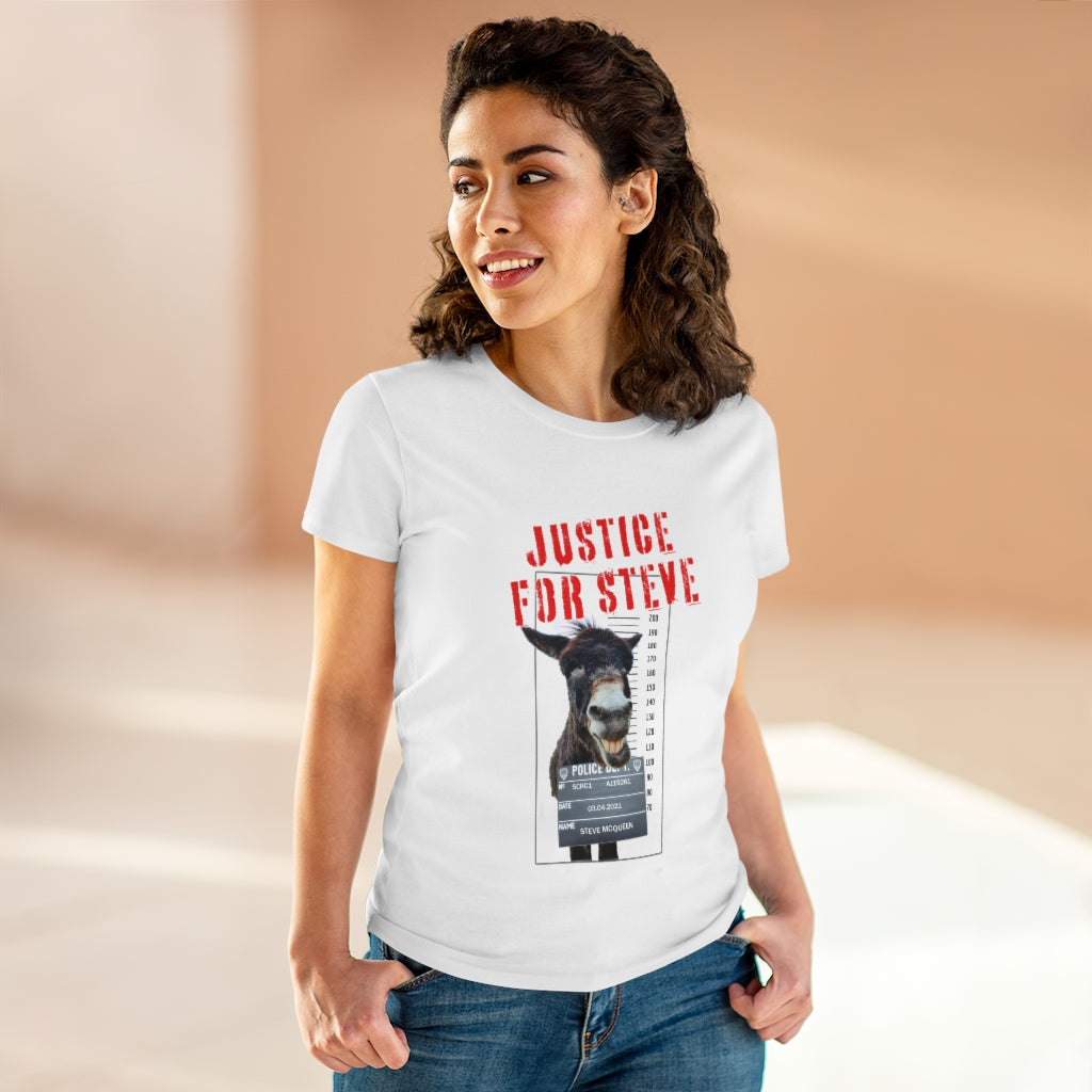 USA JUSTICE FOR STEVE Women's Heavy Cotton Tee